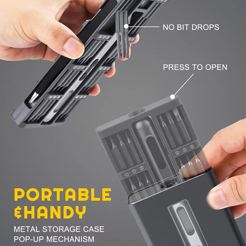 50-in-1 Electric Screwdriver Set – Magnetic Cordless Mini Screwdriver with OLED Display