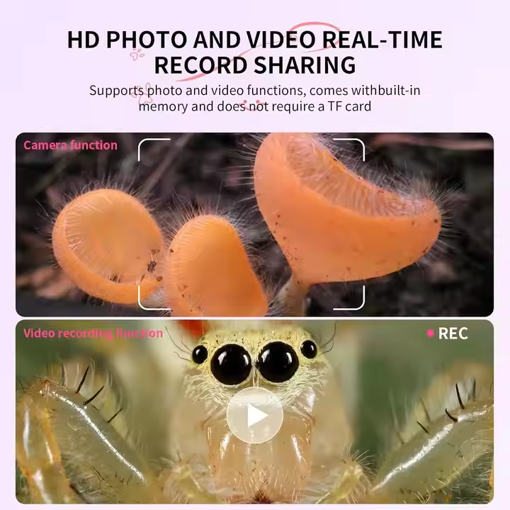 500× Handheld Digital Microscope with 1080p Display & 2″ IPS Screen