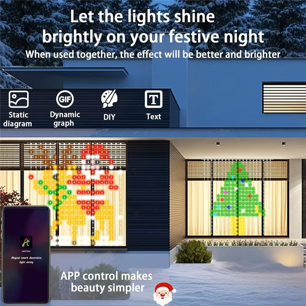 400–800 LED RGB Smart Curtain Lights – Music Sync, App & Remote Control Party Lights