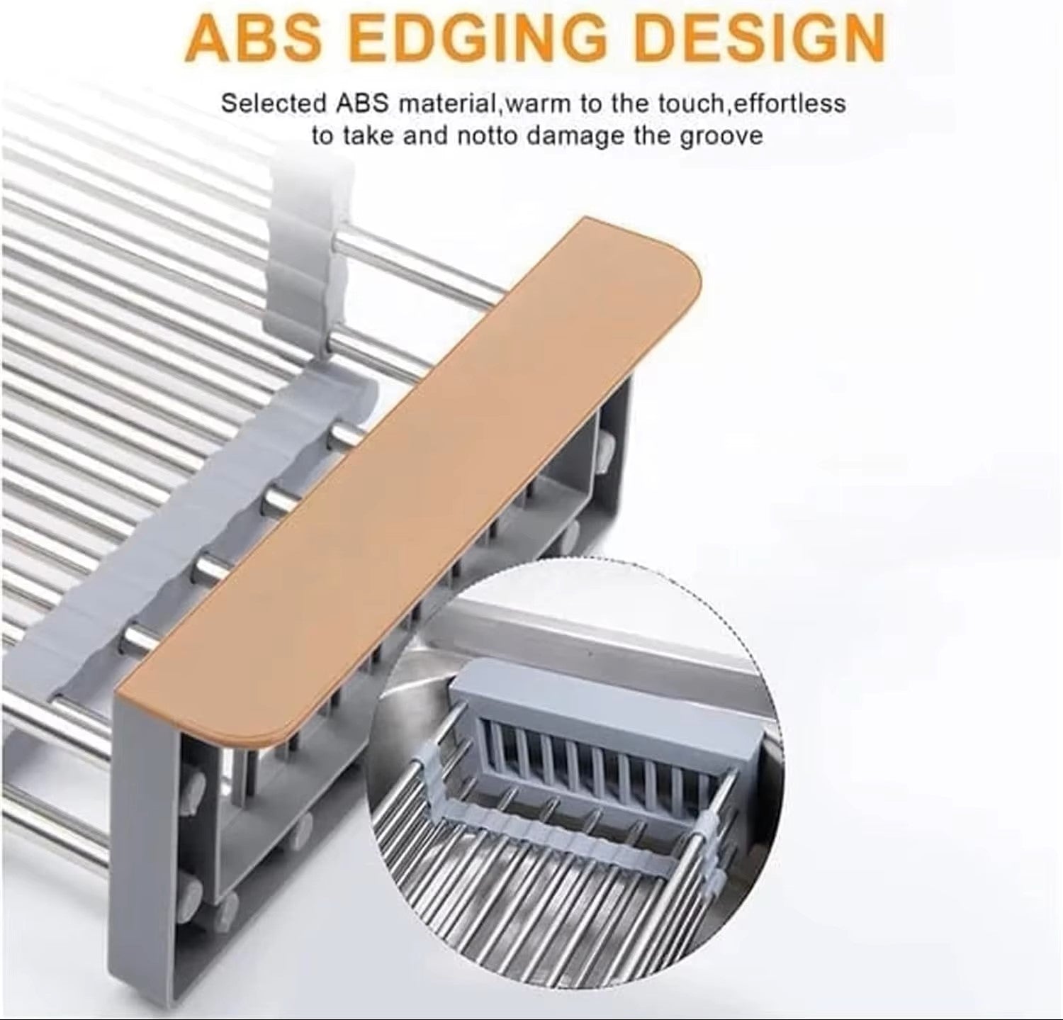Adjustable Stainless Steel Over-the-Sink Dish Drying Rack & Fruit/Vegetable Drainer